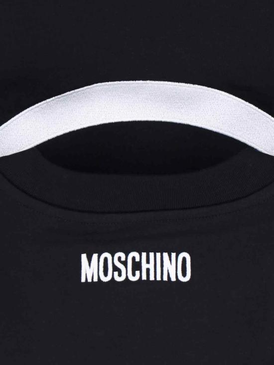 25FW 모스키노 반팔 티셔츠 252D 0712 5441 1555 Black - MOSCHINO