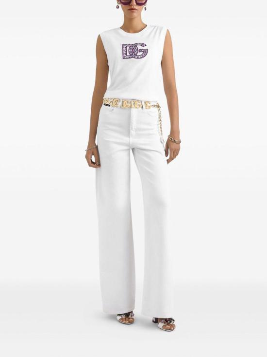  돌체앤가바나 반팔 티셔츠 F8V61ZGDC6UW0800 White - DOLCE & GABBANA