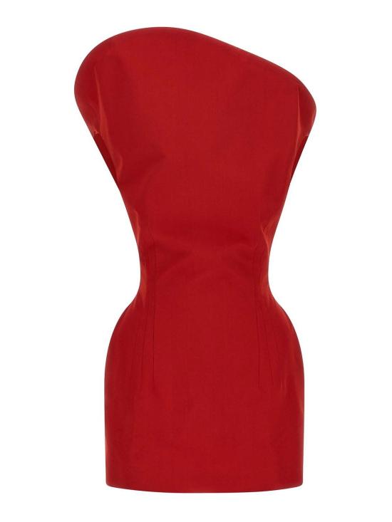 25FW 마그다뷰트림 미디 스커트 256725RED Red