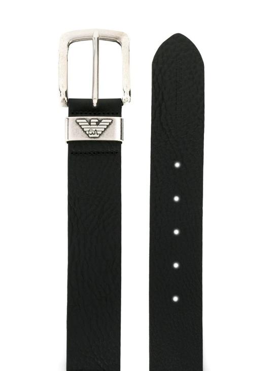 26FW 엠포리오 아르마니 로고 버클 가죽 벨트 Y4S201YDD6G80001 Black - EMPORIO ARMANI