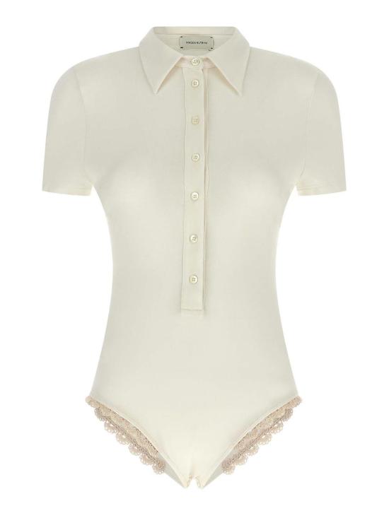 26FW 마그다뷰트림 폴로 티셔츠 205725CREAM White