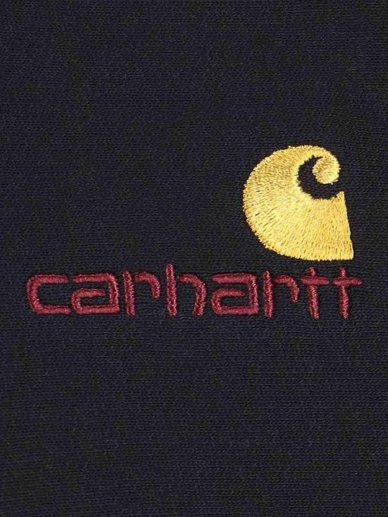 26SS 칼하트 아메리칸 스크립트 후드 티셔츠 I02827989XX Black - CARHARTT