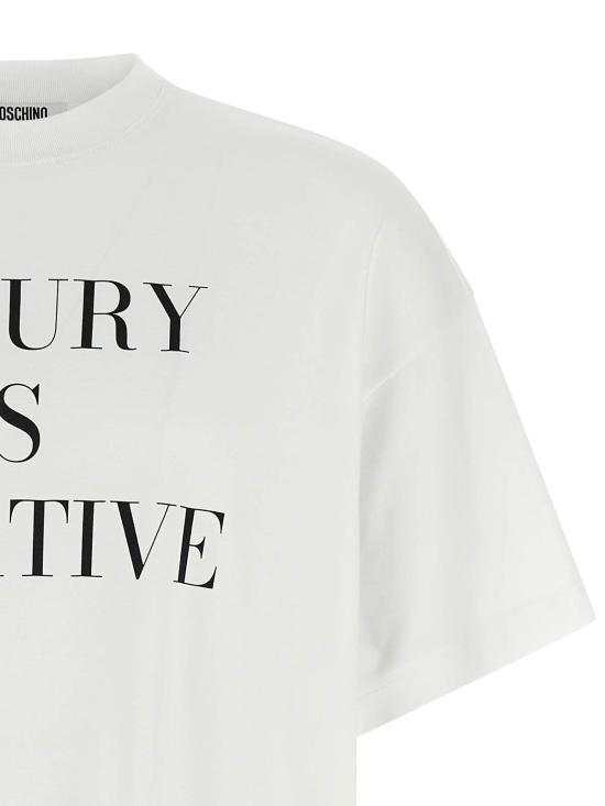 26FW 모스키노 반팔 티셔츠 070154421001 White - MOSCHINO