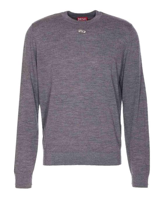  디젤 K 밸리엄 컷아웃 로고 울 점퍼 A174420DCCH96K Grey - DIESEL