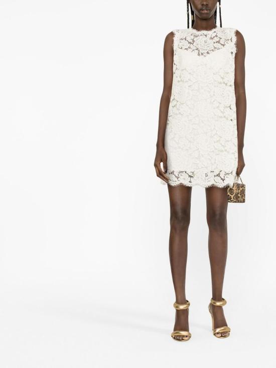  돌체앤가바나 미디 스커트 F6ATYTFLRE1W0001 White - DOLCE & GABBANA