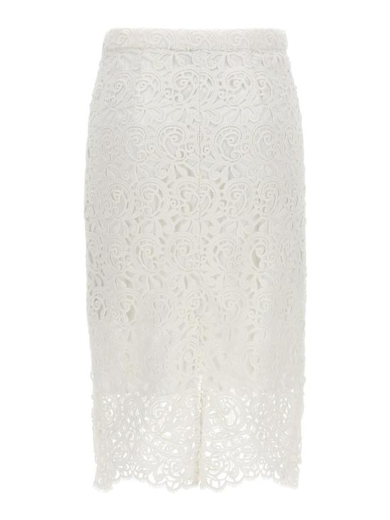  버버리 미디 스커트 8067787 White - BURBERRY