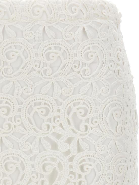  버버리 미디 스커트 8067787 White - BURBERRY