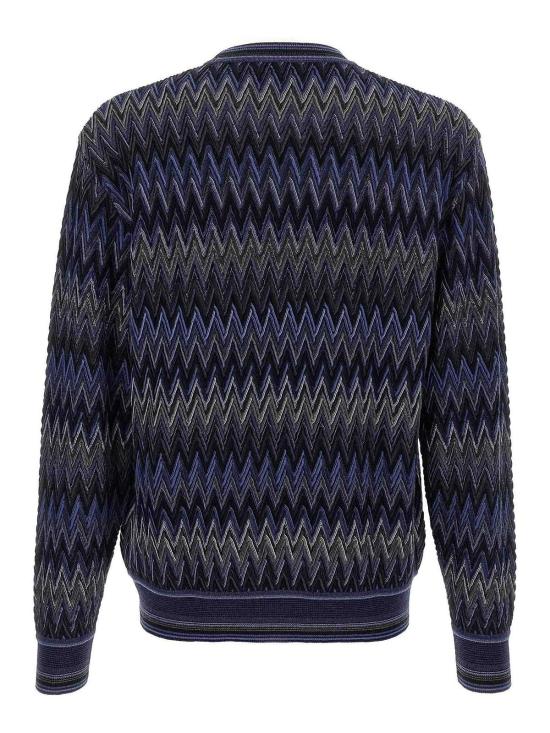 25FW 미소니 스웨터 US25WN0EBR012YS91P3 Blue - MISSONI