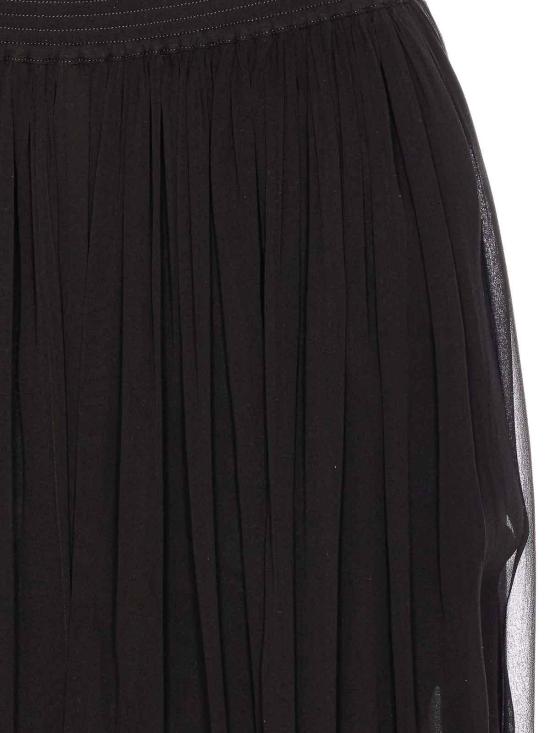  생로랑 미디 스커트 823141Y115W1000 BLACK - SAINT LAURENT