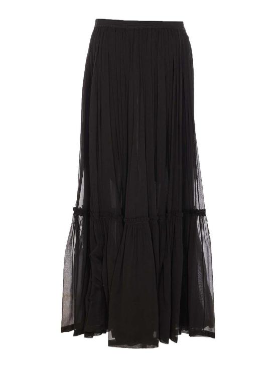  생로랑 미디 스커트 823141Y115W1000 BLACK - SAINT LAURENT
