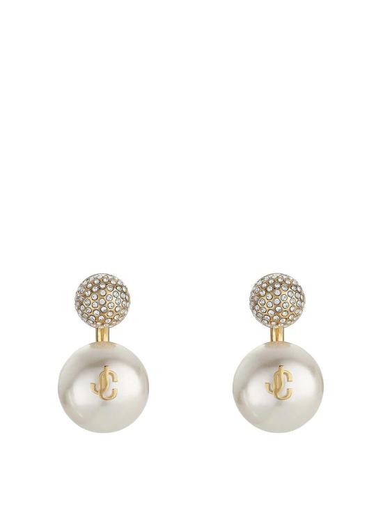 26SS 지미추 이어링 AURIEARRINGSJIQGOLDWHITECRYSTAL White