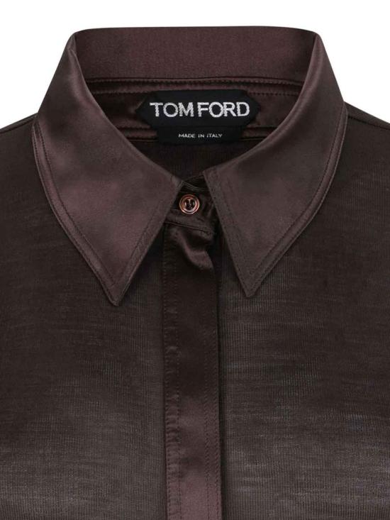  톰포드 폴로 티셔츠 TSJ620JEX162KB450 Brown - TOMFORD