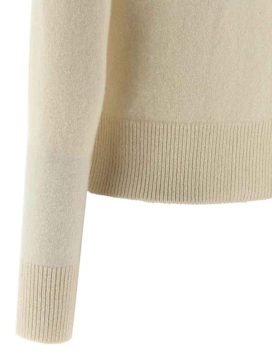 25FW 메종키츠네 베이비 폭스 램스울 피티드 가디건 PW00506KT10060383 White - MAISON KITSUNE