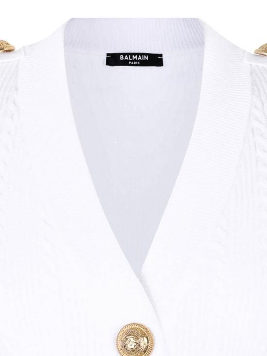 25FW 발망 리브드 앤 브레이디드 가디건 FF1KL245KI500FA - BALMAIN