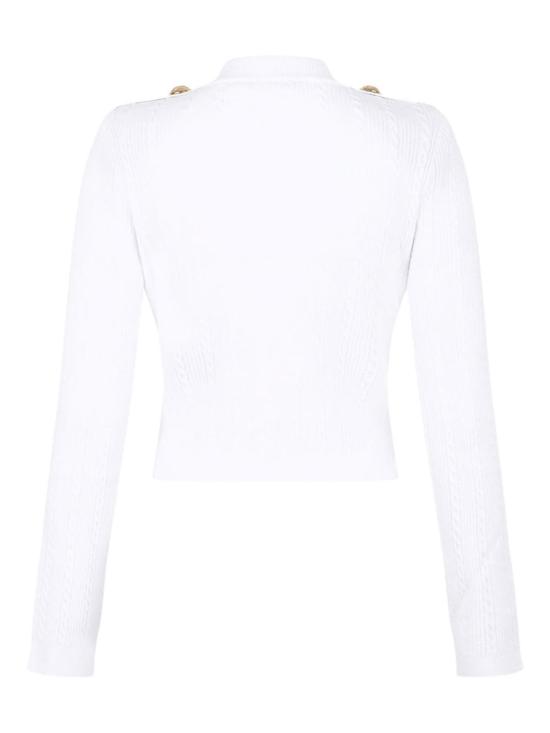 25FW 발망 리브드 앤 브레이디드 가디건 FF1KL245KI500FA - BALMAIN