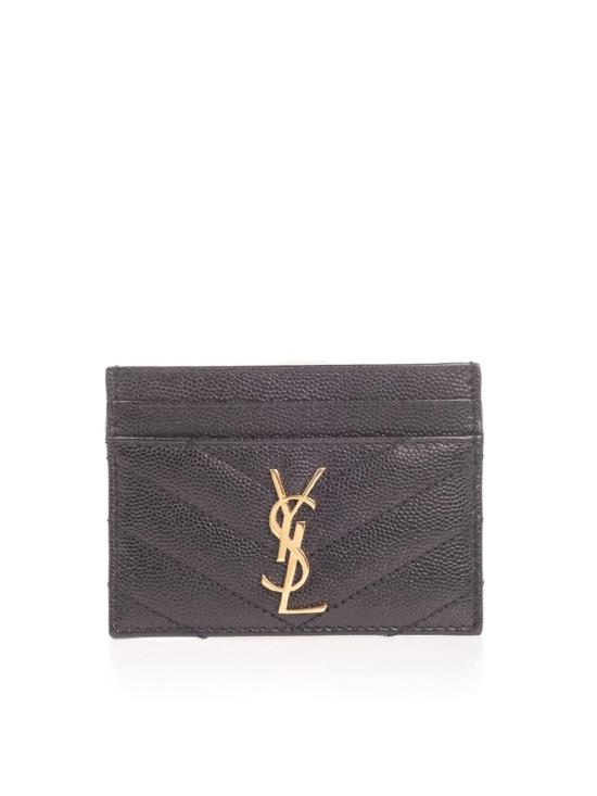  생로랑 카산드라 마틀라세 카드 케이스 423291BOW011000 Black