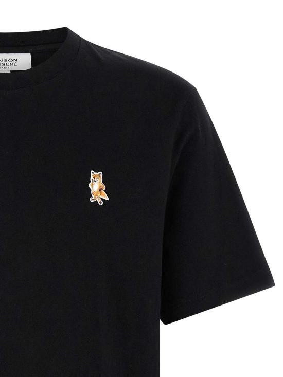 25FW 메종키츠네 스탠딩 폭스 컴포트 티셔츠 PM00123KJ7026P199 Black - MAISON KITSUNE