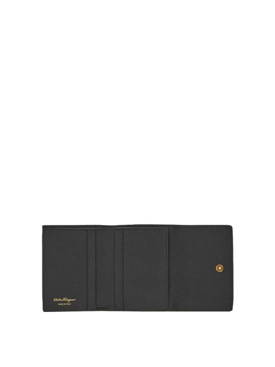 26SS 살바토레 페라가모 간치니 3폴드 반지갑 779894220862 BLACK - SALVATORE FERRAGAMO