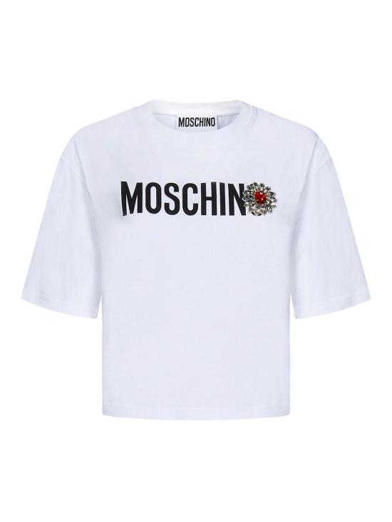  모스키노 반팔 티셔츠 070454411001 White