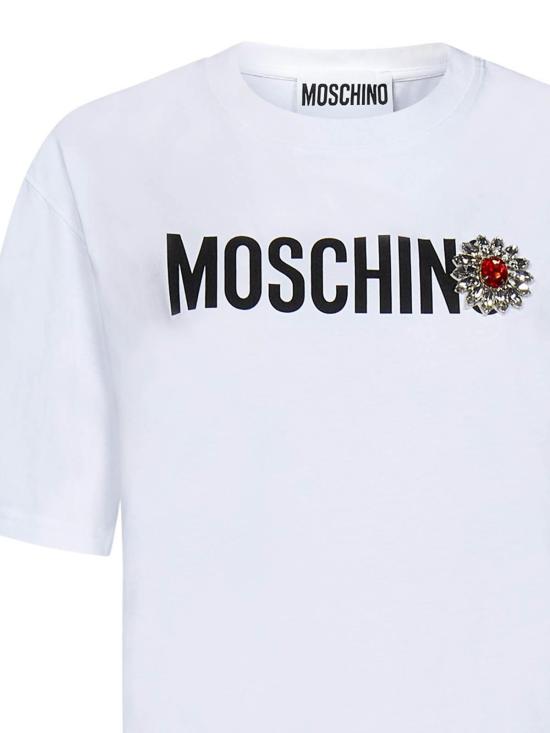  모스키노 반팔 티셔츠 070454411001 White - MOSCHINO