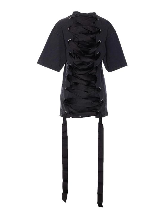 25SS 발렌시아가 레이스 티셔츠 831584TSVC11041 Black - BALENCIAGA
