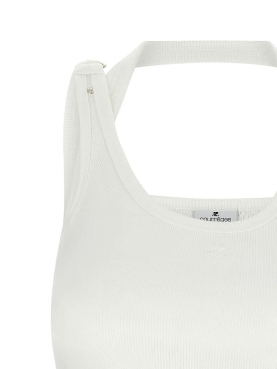 25FW 쿠레쥬 민소매 티셔츠 325JDE143JS01940001 White - COURREGES