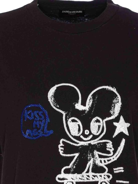 25FW 자딕앤볼테르 반팔 티셔츠 JWTS02734011 Black - ZADIG & VOLTAIRE