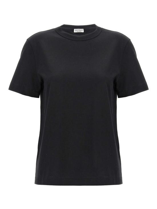 25FW 브루넬로 쿠치넬리 반팔 티셔츠 M0T81BI100C101 Black