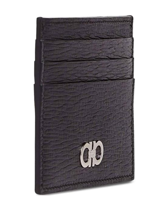 25FW 살바토레 페라가모 간치니 크레딧 카드 홀더 66A302698914004 Black - SALVATORE FERRAGAMO
