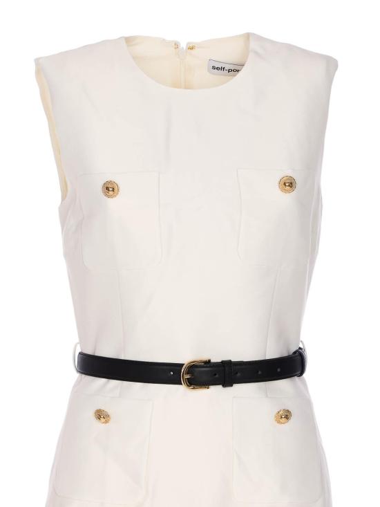  셀프 포트레이트 타프타 미니 드레스  017SCREAM White - SELF PORTRAIT