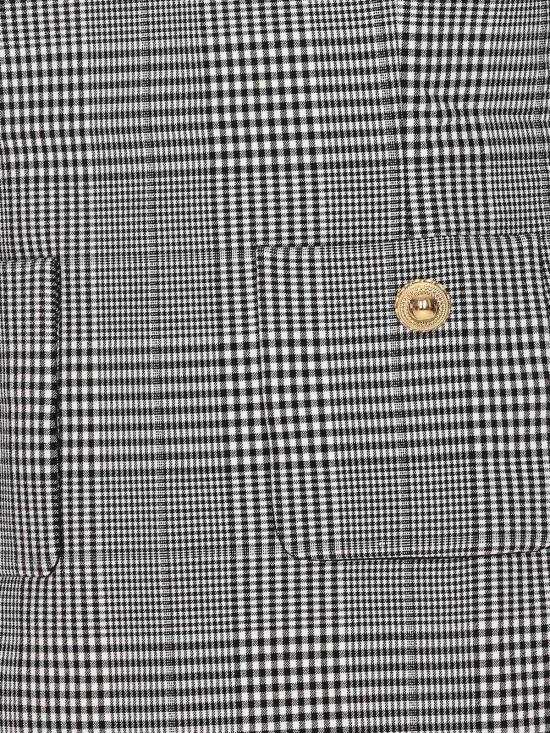  셀프 포트레이트 미디 스커트 016SBLACKANDWHITE Grey - SELF PORTRAIT