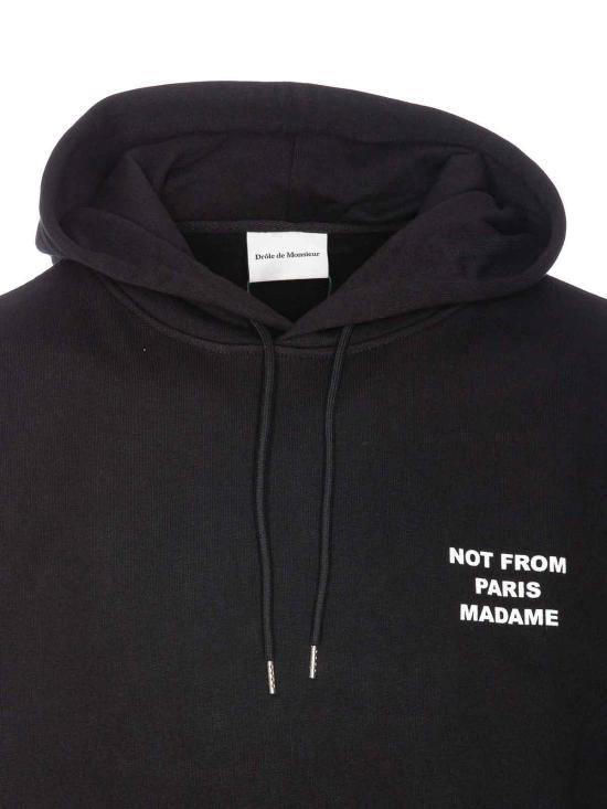 25FW 드롤드무슈 후드 티셔츠 HO162CO127BL Black - DROLE DE MONSIEUR
