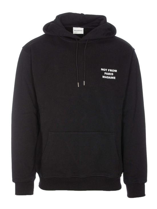 25FW 드롤드무슈 후드 티셔츠 HO162CO127BL Black