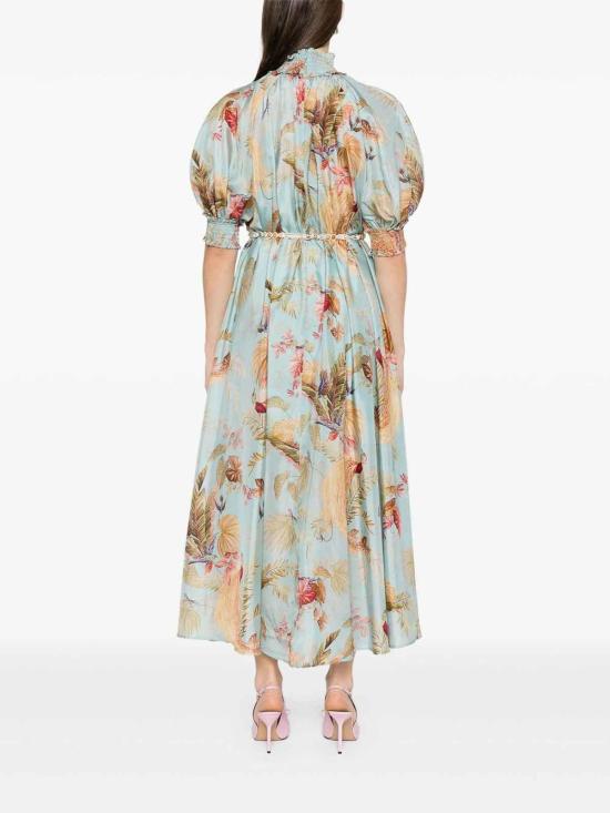25FW 짐머만 롱 원피스 4554DSS253AQPLMFLO LIGHT BLUE - ZIMMERMANN