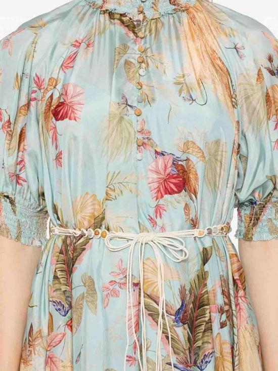 25FW 짐머만 롱 원피스 4554DSS253AQPLMFLO LIGHT BLUE - ZIMMERMANN