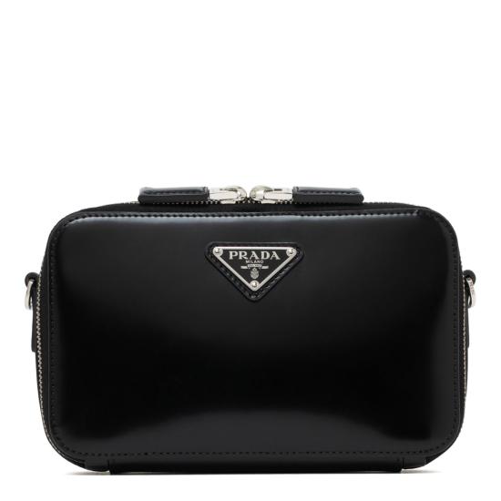  프라다 브러쉬드 레더 브리크 백 2VH173ZO6F0002 BLACK