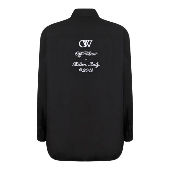  오프화이트 긴팔 셔츠 OMGE004S24FAB0021001 BLACK - OFF WHITE