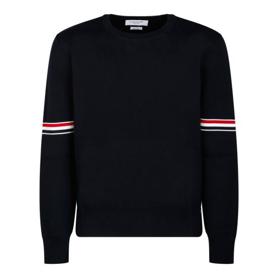  톰브라운 자카드 RWB 암밴드 니트 MKA326AY3001415 BLUE