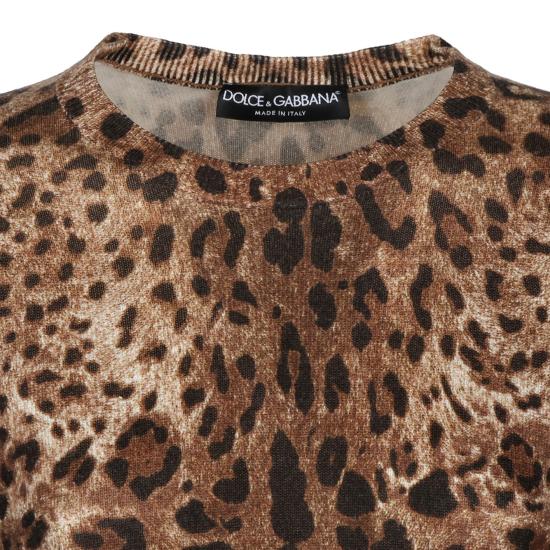  돌체앤가바나 가디건 FX459TJAHGBHY13M ANIMALIER BROWN - DOLCE & GABBANA