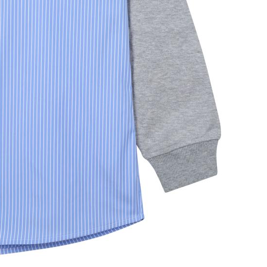 24FW [키즈] 모스키노 셔츠 HUC01CLME0386816 STRIPES AZURE WHITE - MOSCHINO