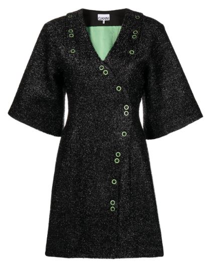  가니 미디 원피스 F75066589099 BLACK