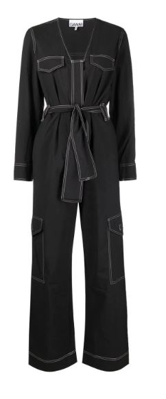 가니 미디 원피스 F76106492099 BLACK