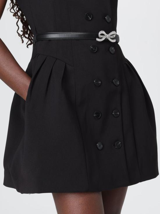 25FW 셀프 포트레이트 롱 원피스 AW25082SB Black - SELF PORTRAIT