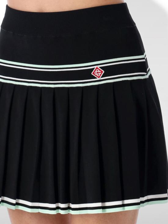 25FW 카사블랑카 숏 스커트 WPF25KW1027 01 Black - CASABLANCA