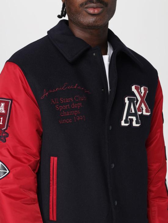 25FW 알마니 봄버 자켓 XM001106AF16601 MB164 Navy - ARMANI