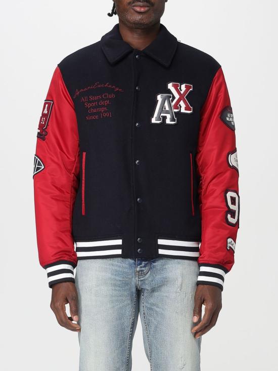 25FW 알마니 봄버 자켓 XM001106AF16601 MB164 Navy