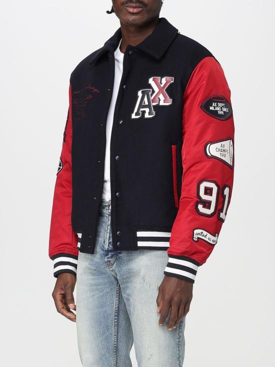 25FW 알마니 봄버 자켓 XM001106AF16601 MB164 Navy - ARMANI