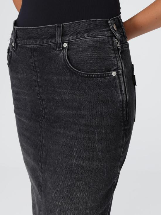 25FW 하이쿠레 데님 스커트 HEW08103DF174 L0902 Black - HAIKURE