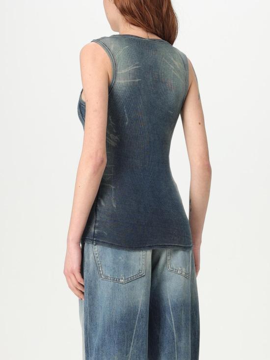 25FW 디젤 민소매 티셔츠 A191520HJBE 01 Blue - DIESEL