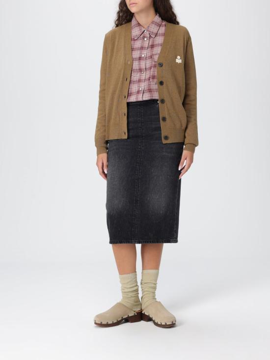 25FW 이자벨마랑에뚜왈 KARINA 카리나 V넥 가디건 CA0104FAC1L17E 67KI Kaki - ISABEL MARANT ETOILE